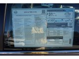 2016 Nissan Altima 2.5 SL Window Sticker