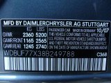 2008 E Color Code for Flint Grey Metallic - Color Code: 368