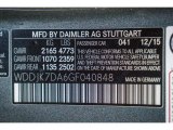 2016 SL Color Code for designo Graphite Metallic - Color Code: 041