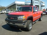 2001 Fire Red GMC Sierra 2500HD SLE Extended Cab 4x4 #11013128