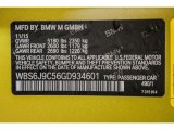 2016 M6 Color Code for Austin Yellow Metallic - Color Code: 490