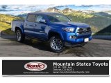 2016 Blazing Blue Pearl Toyota Tacoma Limited Double Cab 4x4 #110642332