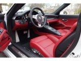 2014 Porsche 911 Turbo S Cabriolet Black/Carrera Red Natural Leather Interior