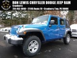 2016 Hydro Blue Pearl Jeep Wrangler Unlimited Sport 4x4 #110754620