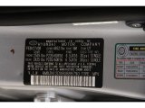 2008 Tucson Color Code for Platinum Silver - Color Code: U7