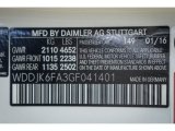 2016 SL Color Code for Polar White - Color Code: 149