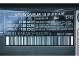 2016 SL Color Code for designo Graphite Metallic - Color Code: 041