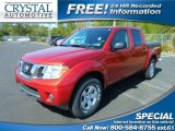 Lava Red Nissan Frontier in 2012