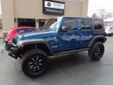 Deep Water Blue Pearl Jeep Wrangler Unlimited in 2010