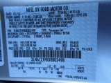 2013 MKZ Color Code for Ingot Silver - Color Code: UX