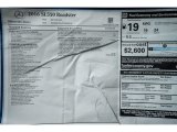 2016 Mercedes-Benz SL 550 Mille Miglia 417 Roadster Window Sticker