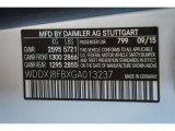 2016 S Color Code for designo Diamond White Metallic - Color Code: 799