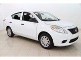 2013 Fresh Powder White Nissan Versa 1.6 SL Sedan #111597873