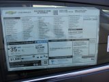 2016 Chevrolet Spark LT Window Sticker