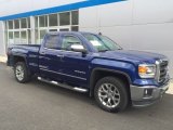 2014 Cobalt Blue Metallic GMC Sierra 1500 SLT Double Cab 4x4 #111687100