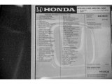 2016 Honda HR-V EX-L Navi Window Sticker