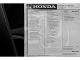 2016 Honda Civic EX-L Coupe Window Sticker