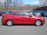 Red Hyundai Elantra in 2017
