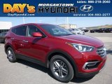 2017 Serrano Red Hyundai Santa Fe Sport AWD #112317183