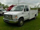 2008 Oxford White Ford E Series Cutaway E350 Commercial Utility Truck #11208462