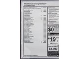 2016 BMW M3 Sedan Window Sticker