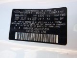 2016 Genesis Coupe Color Code for Casablanca White - Color Code: YW6