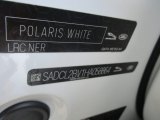 2017 F-PACE Color Code for Polaris White - Color Code: NER