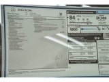 2016 Mercedes-Benz B 250e Window Sticker
