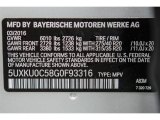 2016 X6 Color Code for Glacier Silver Metallic - Color Code: A83