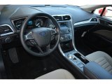 2017 Ford Fusion S Medium Light Stone Interior