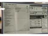2016 Mercedes-Benz G 63 AMG Window Sticker