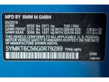 2016 X5 M Color Code for Long Beach Blue Metallic - Color Code: C16M