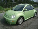 Green Volkswagen New Beetle in 2000