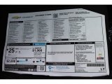 2016 Chevrolet Camaro LT Coupe Window Sticker
