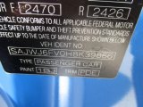 2017 F-TYPE Color Code for Ultra Blue - Color Code: 1BJ