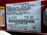 2016 MKZ Color Code for Ruby Red - Color Code: RR