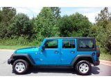 2016 Hydro Blue Pearl Jeep Wrangler Unlimited Sport 4x4 #114279974
