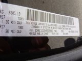 2017 Pacifica Color Code for Dark Cordovan Pearl - Color Code: PUV