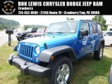 2016 Hydro Blue Pearl Jeep Wrangler Unlimited Sport 4x4 #114461873