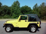 2001 Solar Yellow Jeep Wrangler Sport 4x4 #114645994