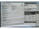2016 Mercedes-Benz G 550 Window Sticker