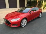 2014 Red Multi-Coat Tesla Model S P85D Performance #114756018