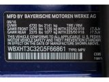 2016 X1 Color Code for Mediterranean Blue metallic - Color Code: C10