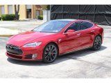 2014 Tesla Model S P85D Performance Front 3/4 View