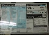 2017 Honda Accord EX Sedan Window Sticker