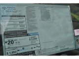 2017 Toyota Sienna XLE AWD Window Sticker