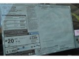 2017 Toyota Sienna Limited AWD Window Sticker