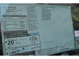 2017 Toyota Sienna XLE AWD Window Sticker