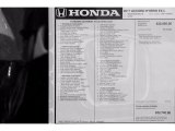 2017 Honda Accord Hybrid EX-L Sedan Window Sticker