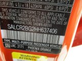 2017 Discovery Sport Color Code for Phoenix Orange - Color Code: 2171